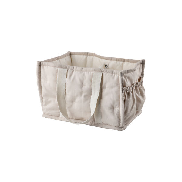 Pusleopbevaringskurv m/ hanke, morning beige, Sebra