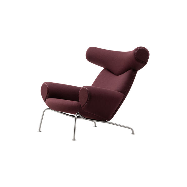 Wegner Ox Chair |  Indian Red| L&aelig;nestol + Ottoman, Fredericia Furniture