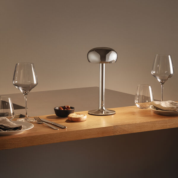 Emendo LED batterilampe, chrome, Eva Solo