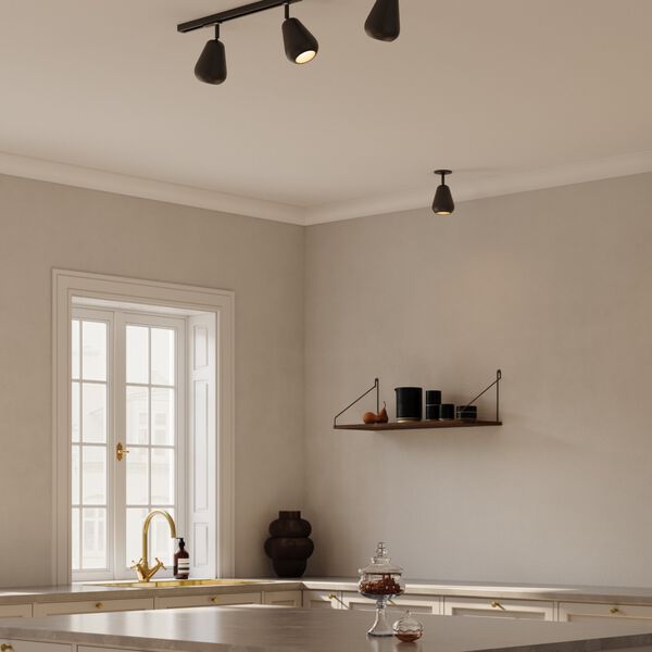 Anoli 3 Spot Track Ceiling Lamp, black/black, Nuura