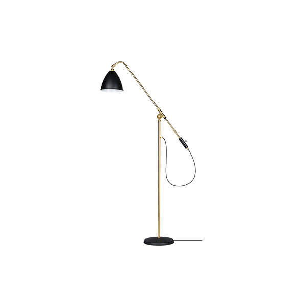 Bestlite BL4 Floor Lamp, soft black semi matt/brass, GUBI