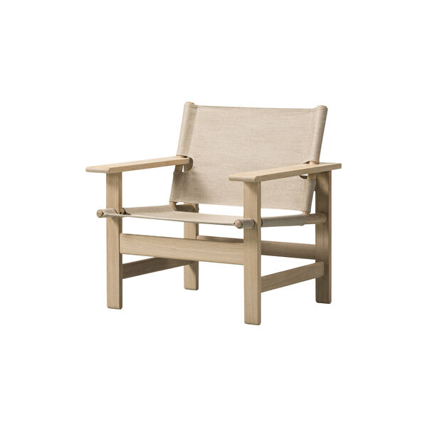 The Canvas Chair loungestol, sæbebehandlet eg/kanvas, Fredericia Furniture