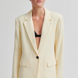 Lino New Fit Blazer, alabaster gleam, Second Female