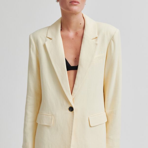 Lino New Fit Blazer, alabaster gleam, Second Female