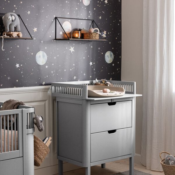 Sebra puslebordet med skuffer, stone, Sebra