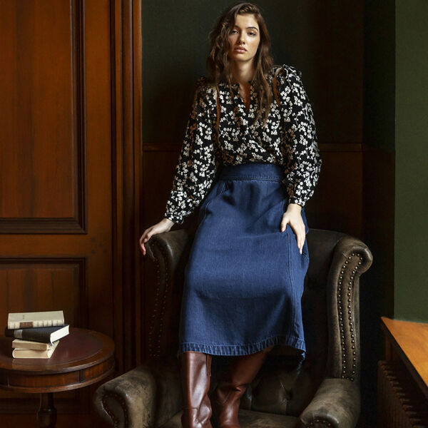 IRRISLE Skirt, medium blue, Atelier Rêve