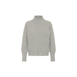 12 THE KNIT HIGH NECK | Light Grey Melange | Pullover, My Essential Wardrobe