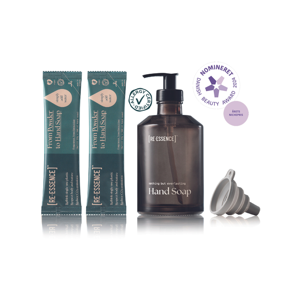 Håndsæbe startersæt, parfumefri/sensitiv Håndsæbe startersæt, parfumefri/sensitiv, RE-ESSENCE