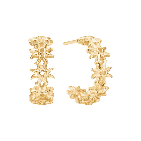 Ocean Aura &oslash;reringe, forgyldt s&oslash;lv, Studio Z