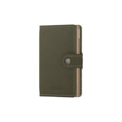 Miniwallet, saffiano olive, Secrid