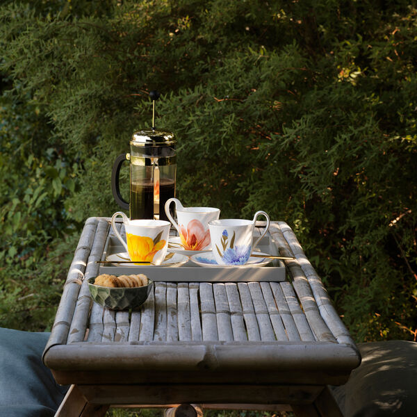 Flora h&oslash;jhankskop med underkop kornblomst 27 cl, Royal Copenhagen