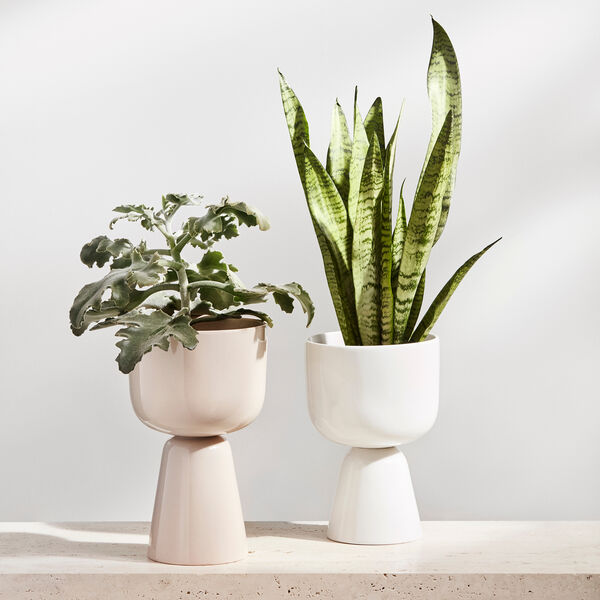 Nappula urtepotte small, hvid, Iittala