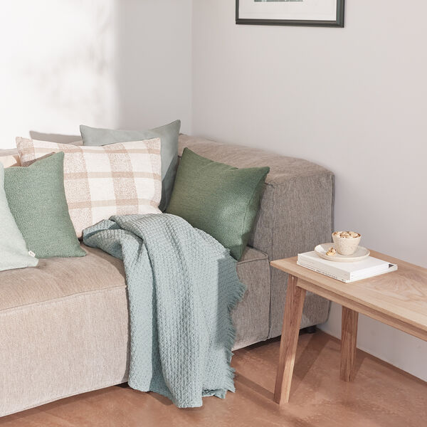 Heaven plaid, dusty green, Compliments