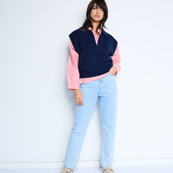 IH Giley Shirt, birch/pink stripe, ICHI