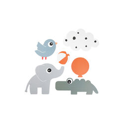 Deer Friends vægdekoration 6 stk., colour mix, Done by Deer