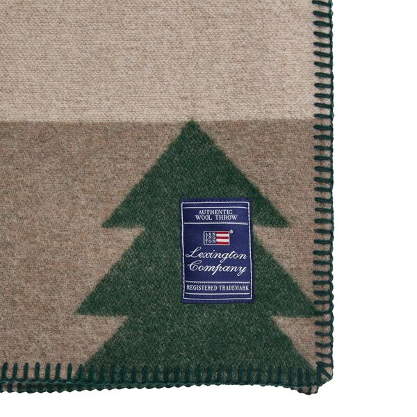 Holiday Tree Throw, beige/green, Lexington