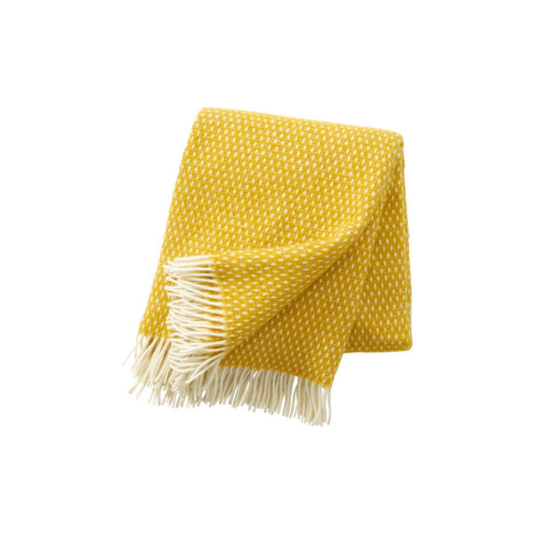 Knut Uld plaid, saffron Knut Uld plaid, saffron, Klippan Yllefabrik