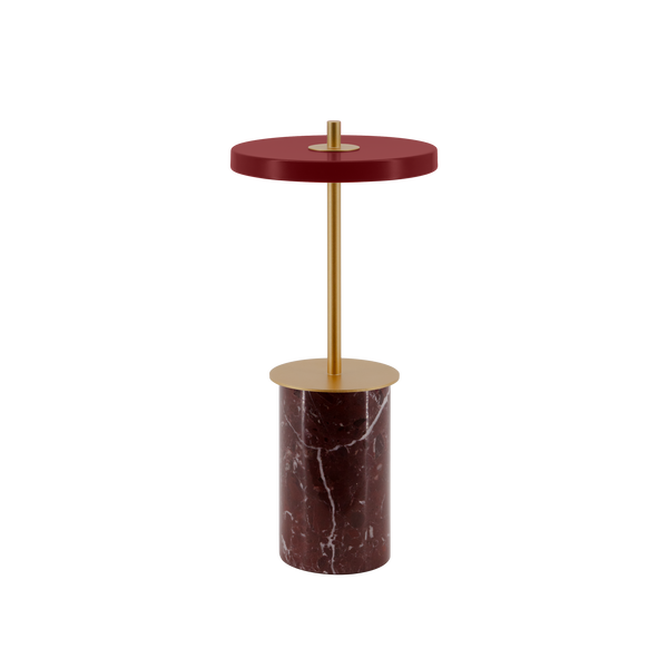Asteria Move Mini Portable Lamp, red marble, UMAGE