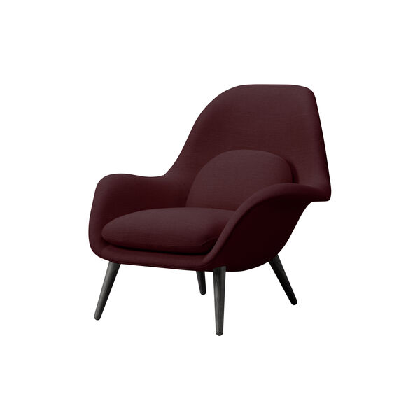 FF1770 Swoon Lounge Chair, Sunniva 662/sortlakeret eg FF1770 Swoon Lounge Chair, Sunniva 662/sortlakeret eg, Fredericia Furniture