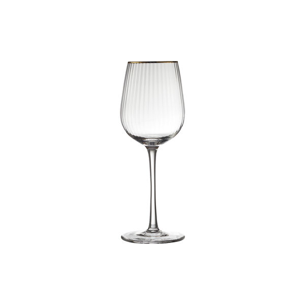 Palermo Gold hvidvinsglas 4 stk., Lyngby Glas