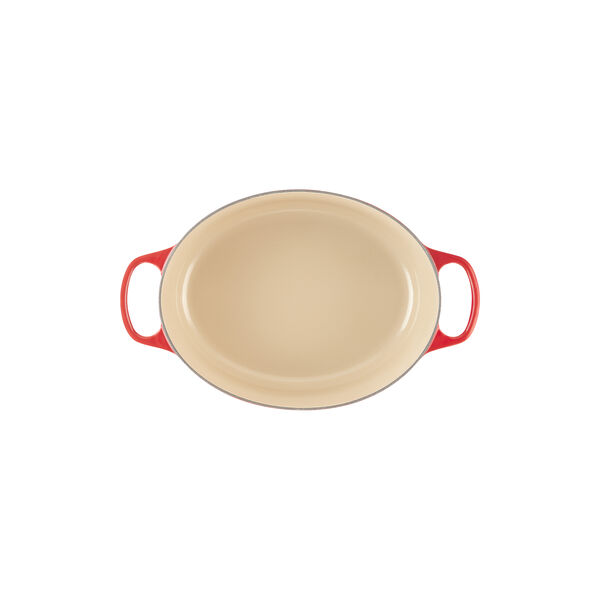 Signature st&oslash;bejern oval gryde &Oslash; 31 cm, cerise, Le Creuset