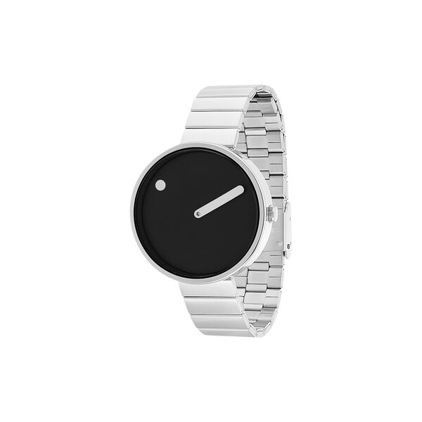 PICTO armbåndsur, black/brushed steel, PICTO