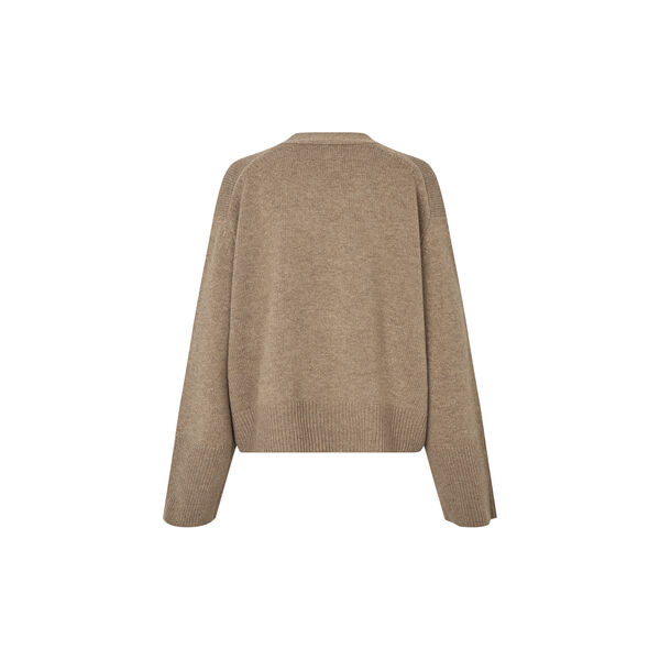 Alpha Knit Cardigan, camel melange Alpha Knit Cardigan, camel melange, Second Female