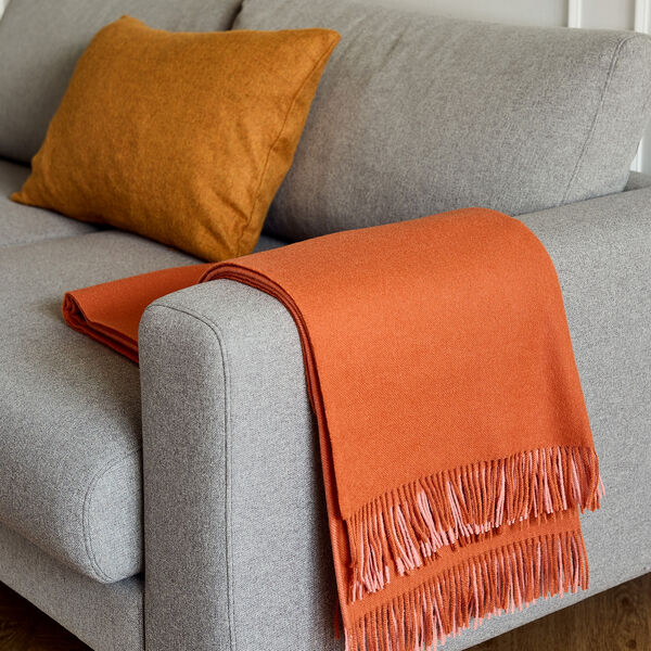 Secret plaid, 02215 coral/amber, Silkeborg Uldspinderi