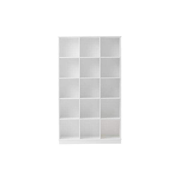 Wood reol 3x5 lodret med sokkel Wood reol 3x5 lodret med sokkel, Oliver Furniture