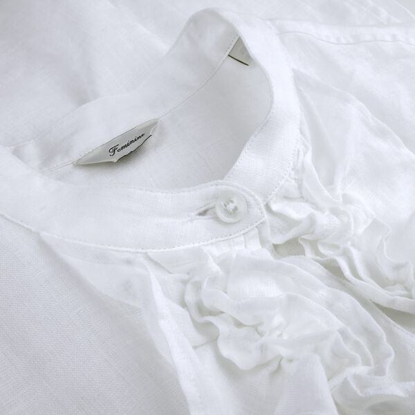 Hillary Blouse Front frill, white, Stenstr&ouml;ms