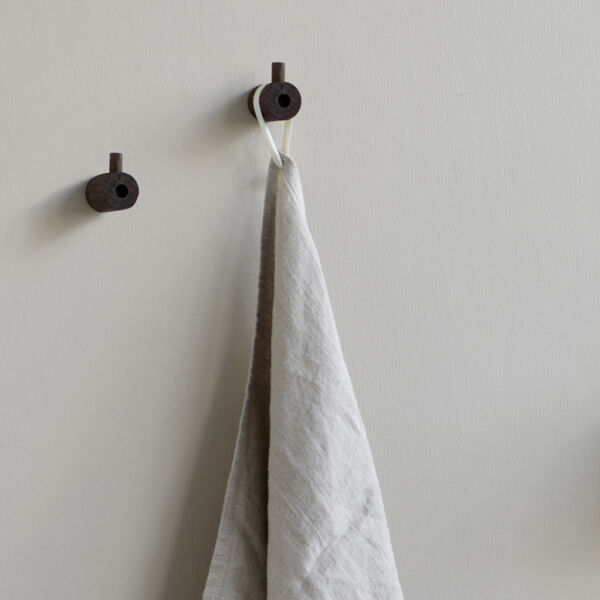 Wooden Wall Hook, smoked oak, MOEBE