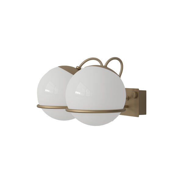 Model 237/2 Wall Lamp, opaline/champagne, Astep