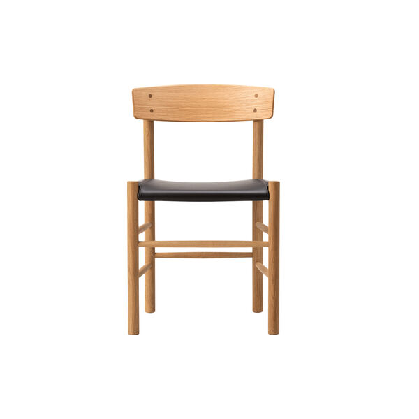 J39 Mogensen s&aelig;depolstret stol, lysolieret eg/Omni 377 dark brown, Fredericia Furniture