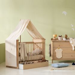 Camp Novel | Ufarvet | Sengehimmel med Broderi til Tremmeseng, Oliver Furniture