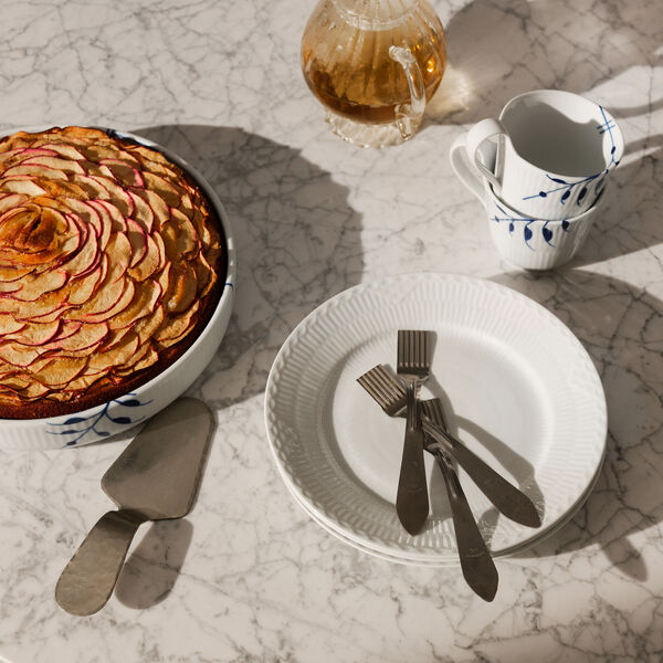 Hvid Halvblonde tallerken Ø 19 cm, Royal Copenhagen