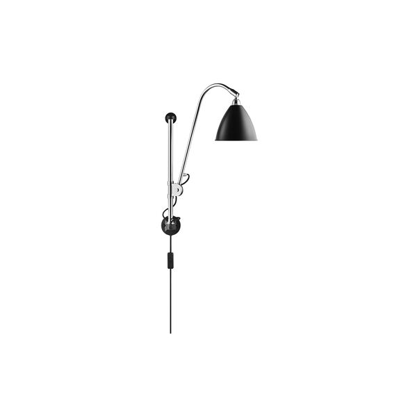 Bestlite BL5 Wall Lamp, black semi matt/chrome Bestlite BL5 Wall Lamp, black semi matt/chrome, GUBI