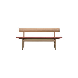 The Mogensen Bench b&aelig;nk, olieret eg/burnt sienna, Fredericia Furniture