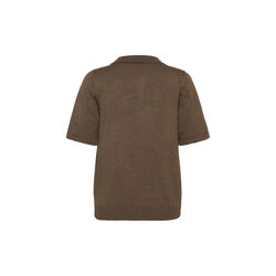 MilaSZ Polo SS Pullover, fondue fudge melange, Saint Tropez