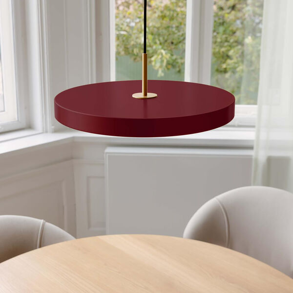 Asteria Plus Pendant, ruby red/brass, UMAGE