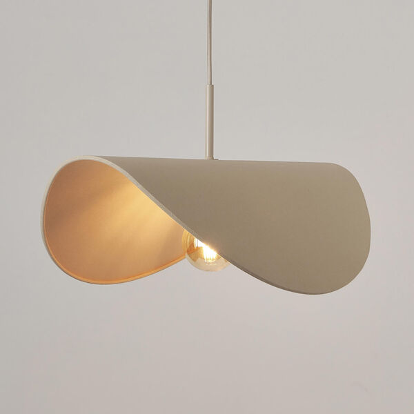 Kenzie Linen Pendant, light beige, Westwing Collection