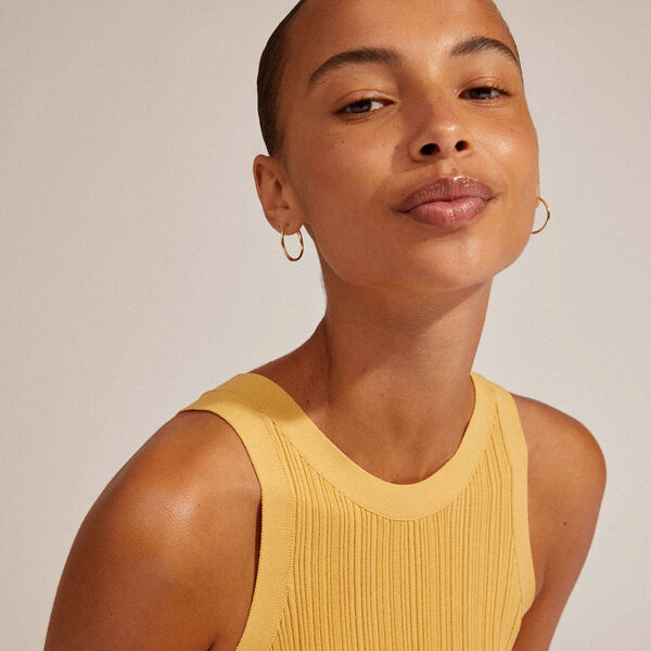 EANNA recycled store hoops, guldbelagt, Pilgrim