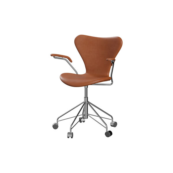 Serie 7&trade; 3217 fuldpolstret kontorstol, Grace Walnut, Fritz Hansen