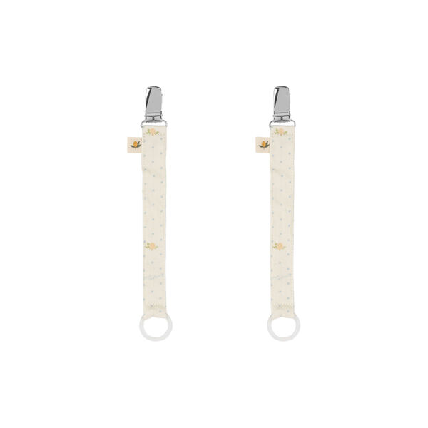 2 Pack Pacifier Strap, lemon dot, Konges Sl&oslash;jd