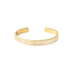 BANGLE MESSAGE Bracelet, light gold/sand white, bangle up