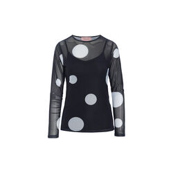 Salem Mesh Blouse, black, HUNK&Oslash;N