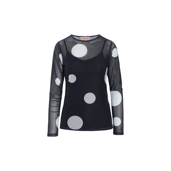 Salem Mesh Blouse, black, HUNK&Oslash;N