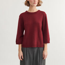 Cady 3/4 Sleeve, bordeaux truffle, Basic Apparel