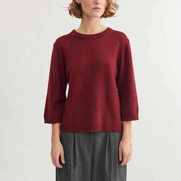 Cady 3/4 Sleeve, bordeaux truffle, Basic Apparel