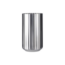 Lyngby Vase 15,5 cm, rustfrit st&aring;l, Lyngby Porcel&aelig;n