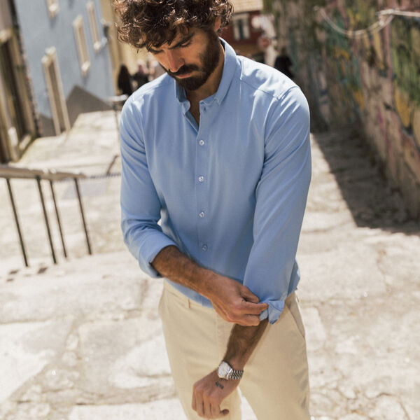 MMGMarco Jersey Shirt, light blue, MOS MOSH Gallery